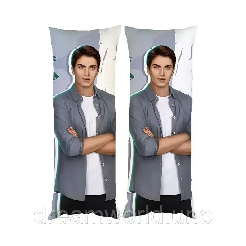 Декоративная качественная подушка обнимашка дакимакура со своим рисунком Клуб Романтики Александр 30х60 Харьков - изображение 1