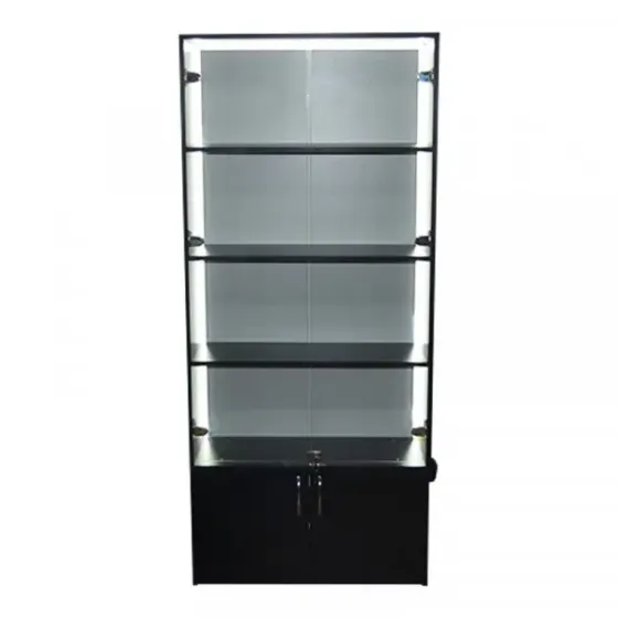 Косметологическая витрина с тумбой и подсветкой Черный Киев