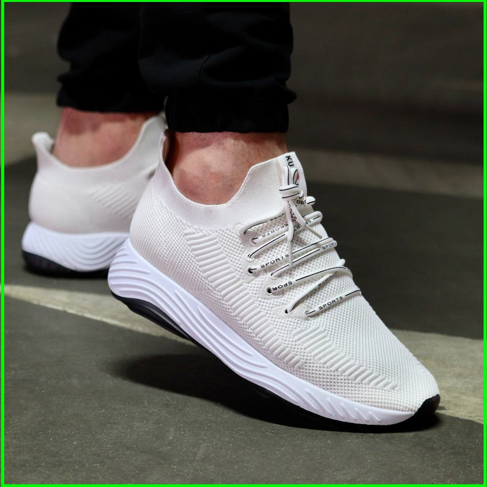 Кросівки Чоловічі Білі Тканинні Boost Пінка (розміри: 42,43,44,45) — 05 Дніпро - фото 6