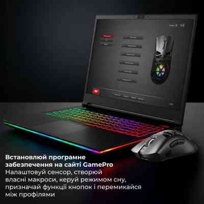 Мишка GamePro Genesis Spider Wireless/Bluetooth/USB Black (GM870B) Вінниця