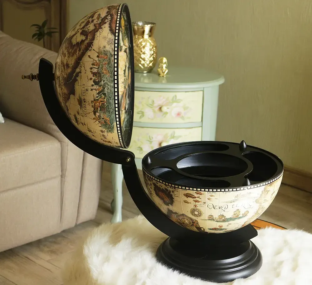 Глобус бар настольный Карта мира белый черный сфера 33 см Гранд Презент mastersem Киев - изображение 2