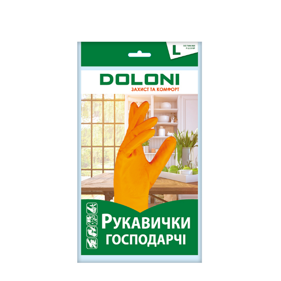 Рукавички 4546 господарські латекс р.9(L) ДКГ Житомир