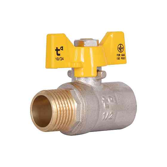 Кран кульовий Thermo Alliance Base 1/2" ВН для газу (метелик) SD607G15 Київ