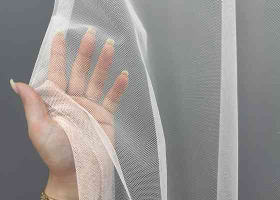 Тюль VR-Textil 1798т Грек-сетка с вышивкой и люрексом цвет Белый 300х270 см (40-634) Киев