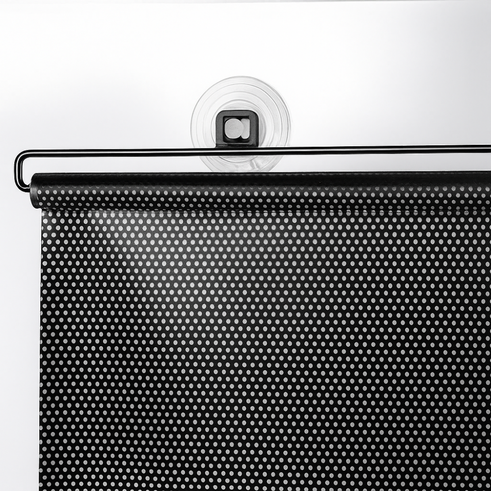 Сонцезахисна рулонна шторка на вікно 125х50см,Чорний SBR Київ - фото 3