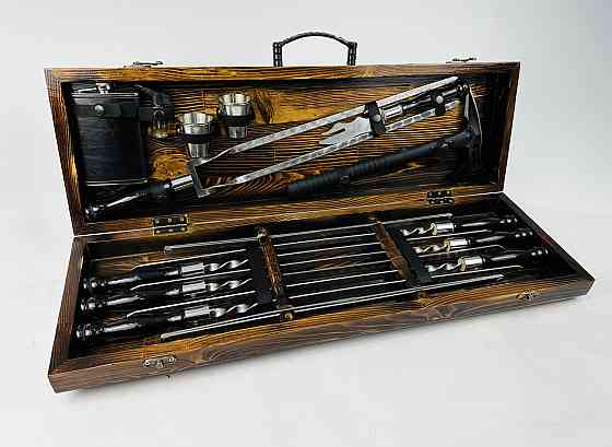 Подарунковий набір шампурів у дерев'яному кейсі BLACK MAX HAPPY DAYS Тернопіль