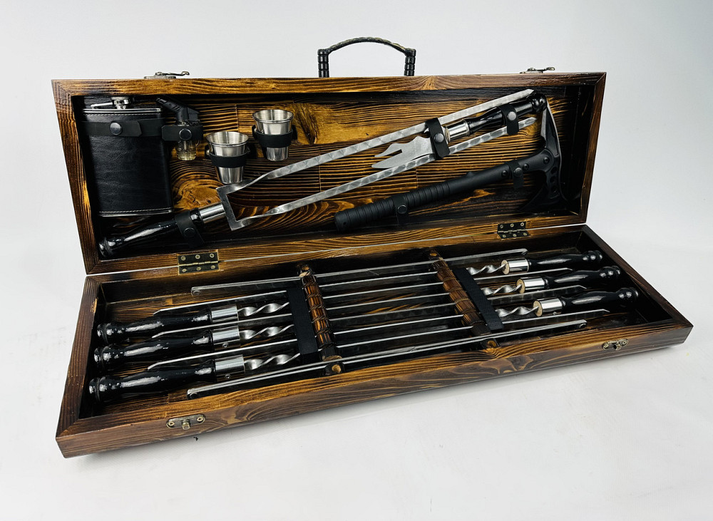 Подарунковий набір шампурів у дерев'яному кейсі BLACK MAX HAPPY DAYS Тернопіль - фото 2