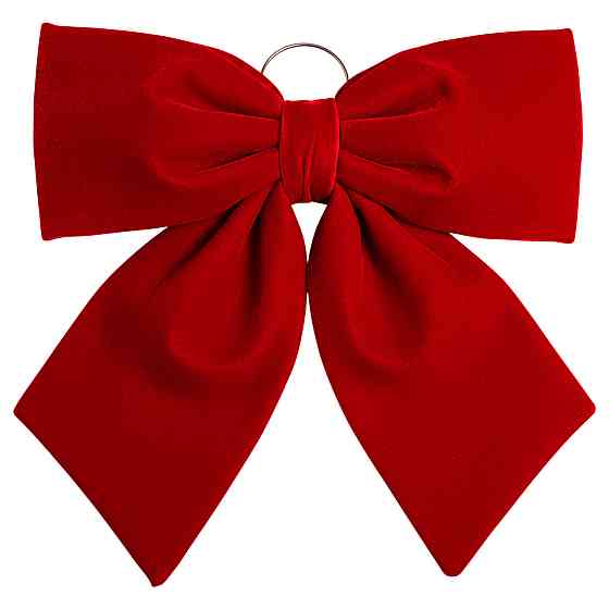 Yiwu Оксамитовий бант для декору на ялинку 45×50 (см) Бордовий CR-2-2 Коломыя