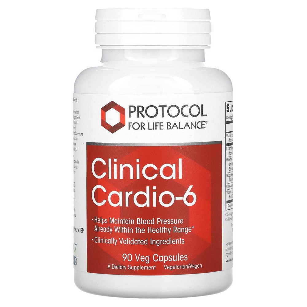 Підтримка здоров'я серцево-судинної системи Protocol for Life Balance Clinical Cardio-6 90 капс Київ - фото 3