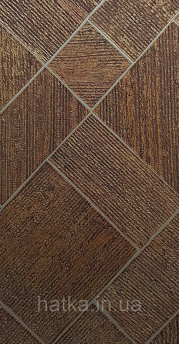 Шпалери вінілові на флізеліні Ritus Marburg метрові геометрія під плитку структурні золоті мідні Київ - фото 3