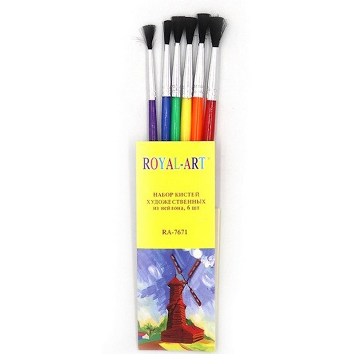 Набор художественных кистей RA-7671(DSCN1916) в наборе 6 штук Винница - изображение 1
