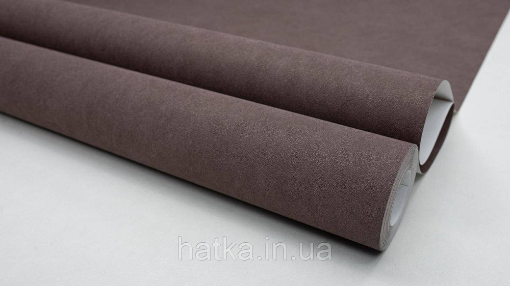 Обои виниловые на флизелине Sintra Edelina метровые однотонные коричневые темный шоколад 520345 Киев - изображение 3