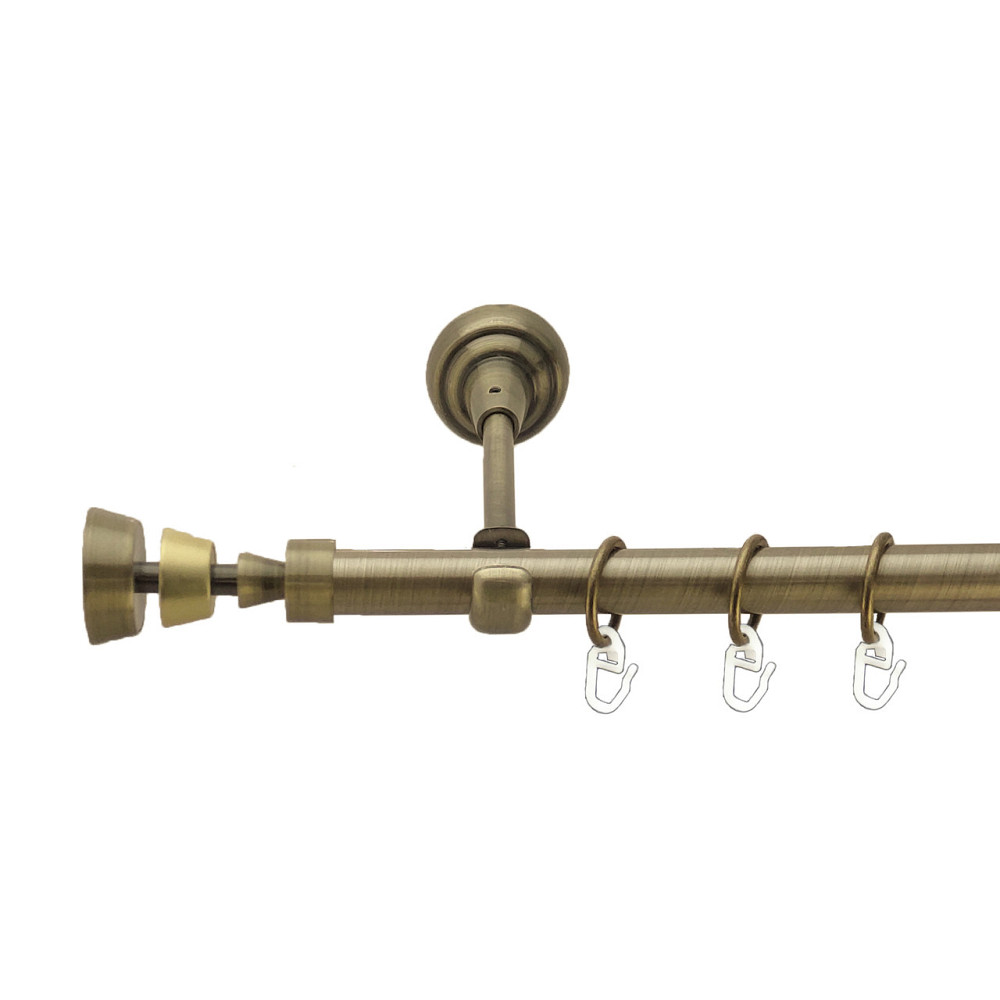 Карниз Orvit Піраміса металевий однорядний відкритий Антик 19 мм 200 см (3993927) Львів - фото 1