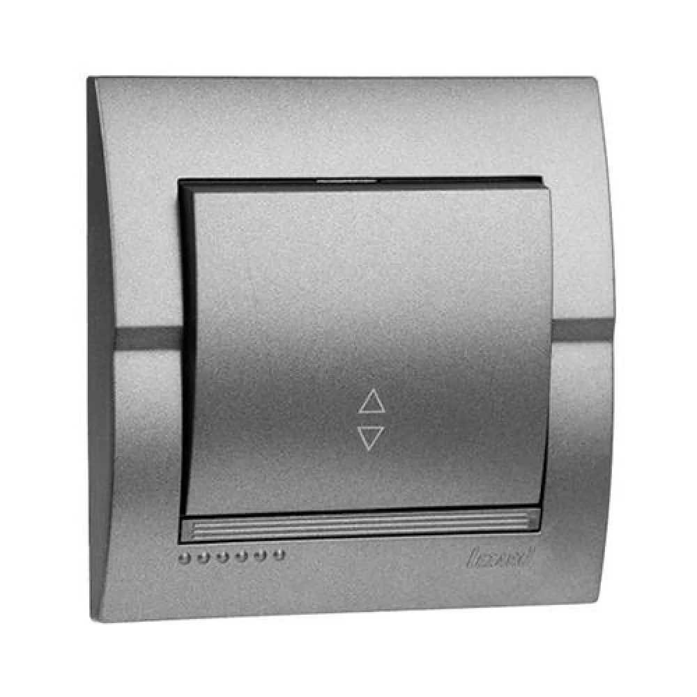 DERIY Вимикач прохідний темно-сірий металік Lezard Харків - фото 1