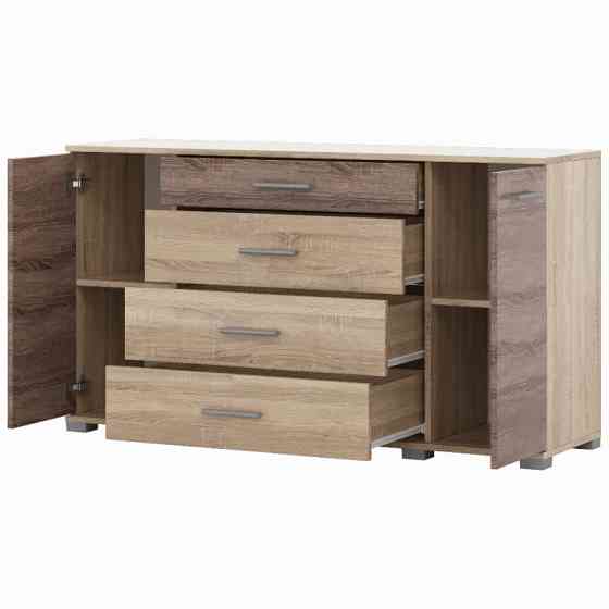 Комод для гостиной Эверест Бриз К-6 130х38х72.5 сонома + трюфель (телескопы) (DTM-2477) Днепр