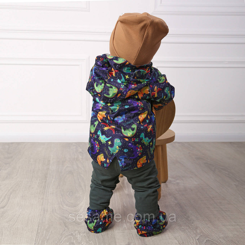 Дитяча Куртка-парку демісезонна Динозаврі у космосі Харків - фото 6
