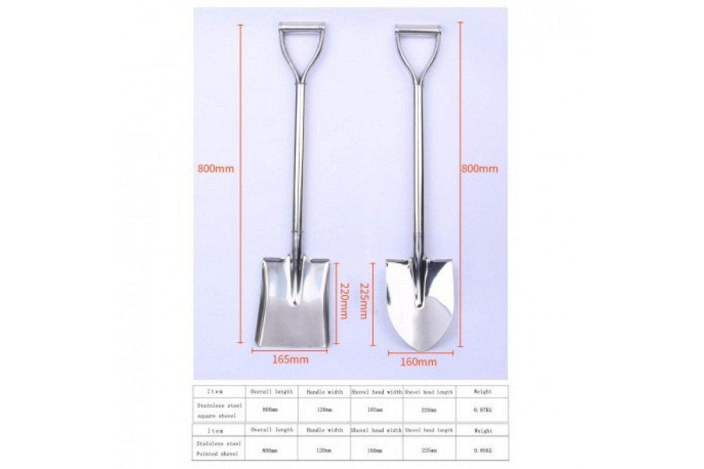 Садовая штыковая лопата из нержавеющей стали 80 см  с удобной ручкой, подарок Одесса - изображение 4