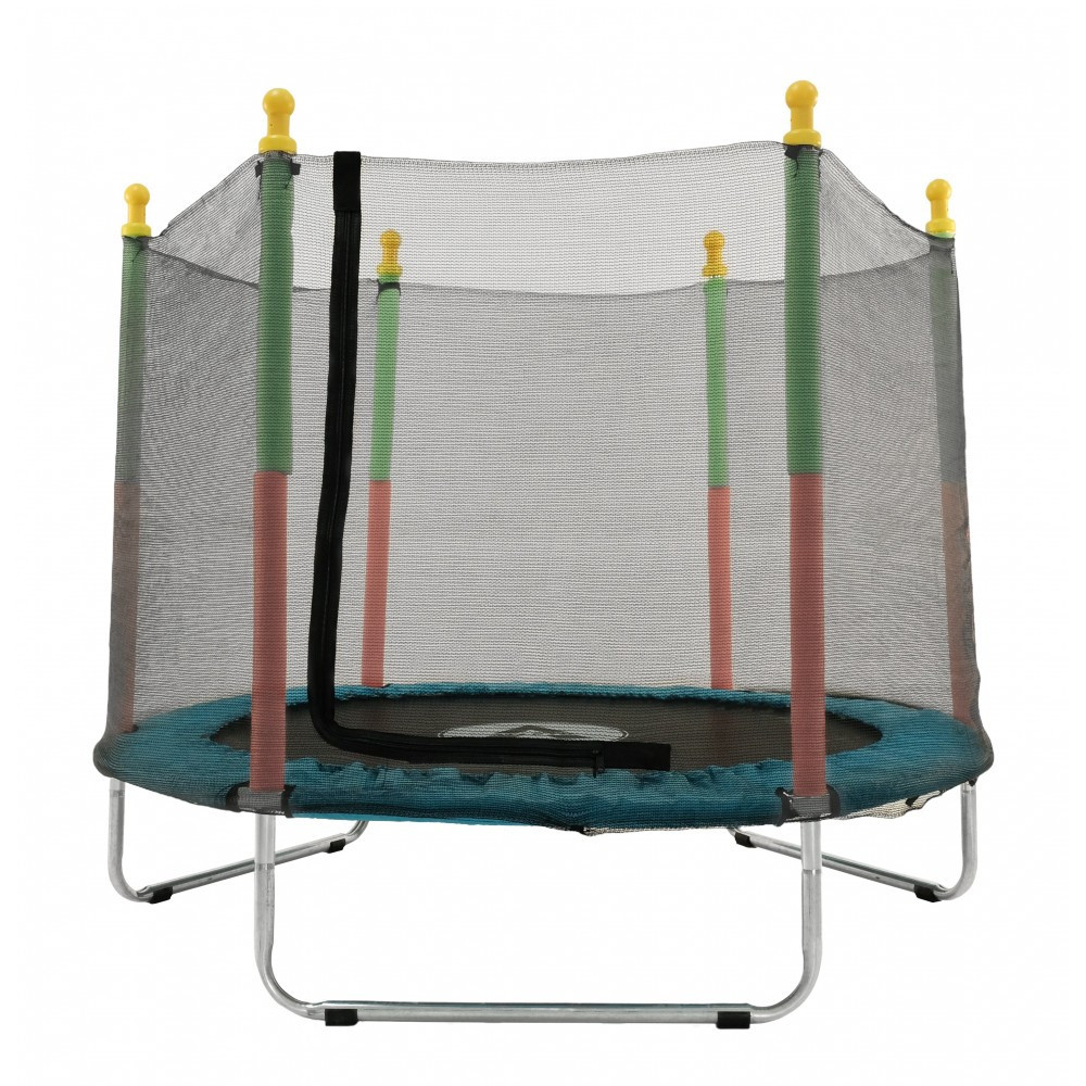 Батут манеж дитячий Atleto 140 см із сіткою синій KRB10 домашній для дітей Київ - фото 2