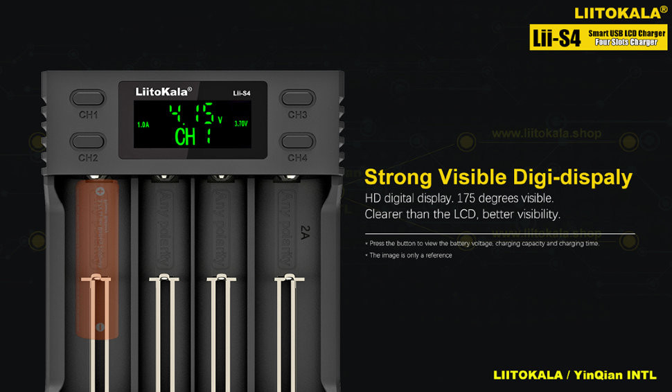Зарядний пристрій Liitokala Lii-S4, 4 канала, Ni-Mh/Li-ion/LiFePo4, USB, LCD, Box Київ - фото 6
