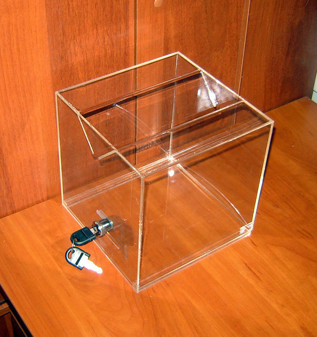 Ящик для пожертвований EKOSTAR 300х300х300 широкая щель Киев - изображение 5