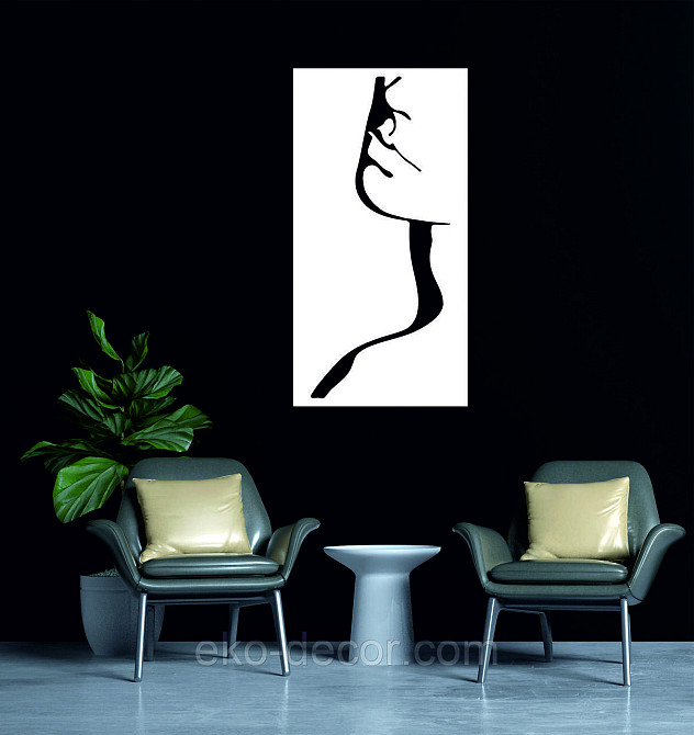 Декоративное настенное Панно «Женский Образ», Декор на стену 90*46 см, Белый Киев - изображение 3