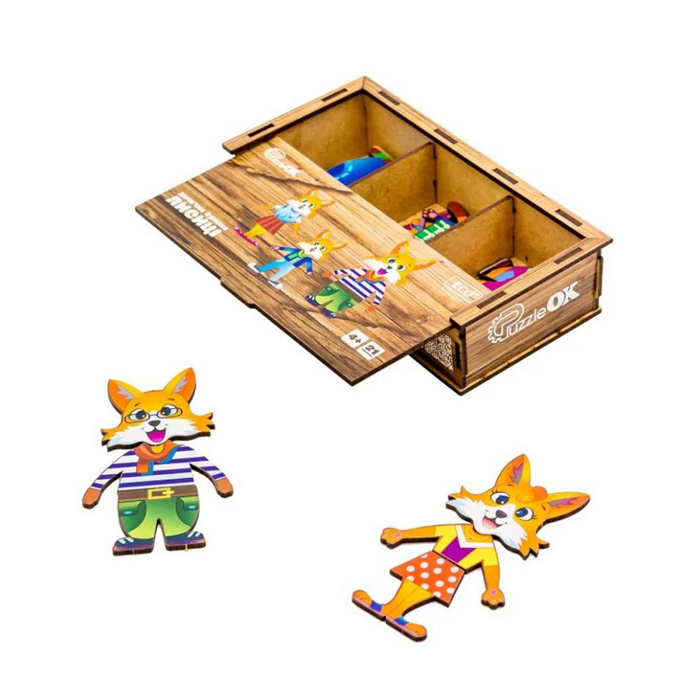 Дерев'яна настільна гра Лисички Puz-42121 Вінниця - фото 3