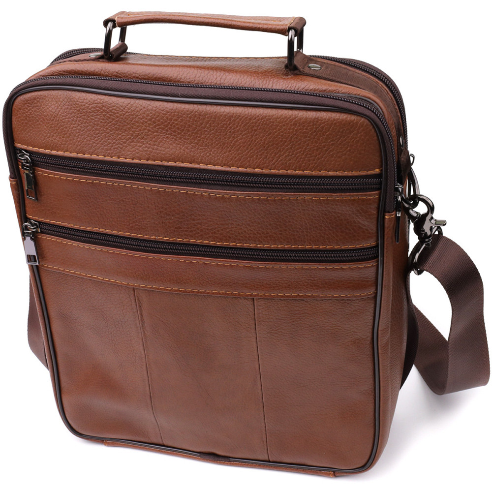 Мужская сумка с ручкой для переноса в руке из натуральной кожи Vintage 23025 Светло-коричневый Киев - изображение 5
