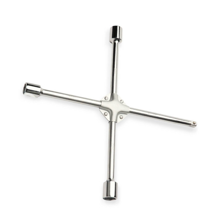 Ключ балонний хрест. посилений (17-19-21, 1/2") хром Мукачево - фото 1