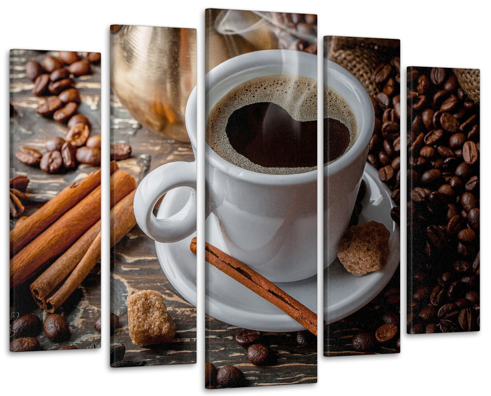 Модульная картина в кухню Кофе с корицей Art-364_5 ( 80х118см ) 99x140 см Киев - изображение 1