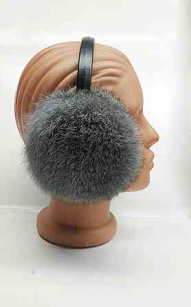 Хутряні навушники дитячі з кролика Графітовий Харків