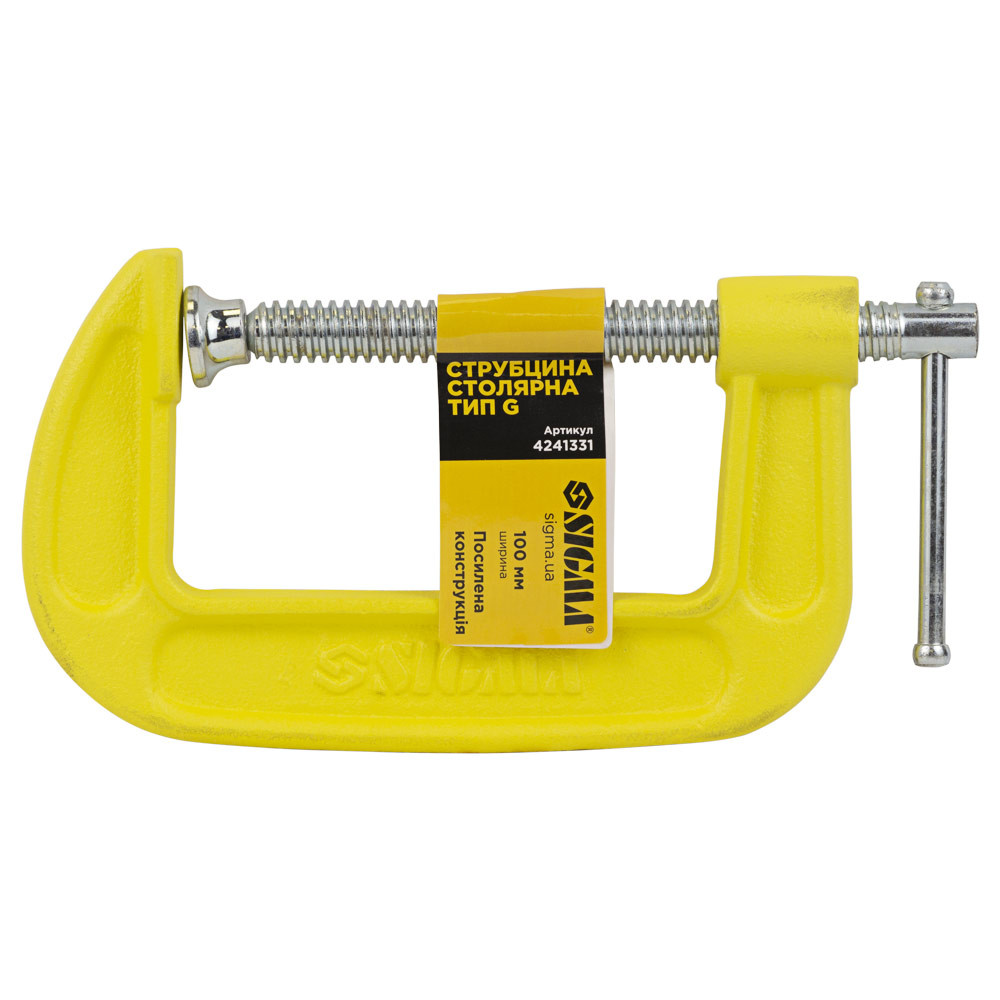 Sigma Струбцина столярная тип G 100мм SIGMA (4241331) Коломия - фото 3