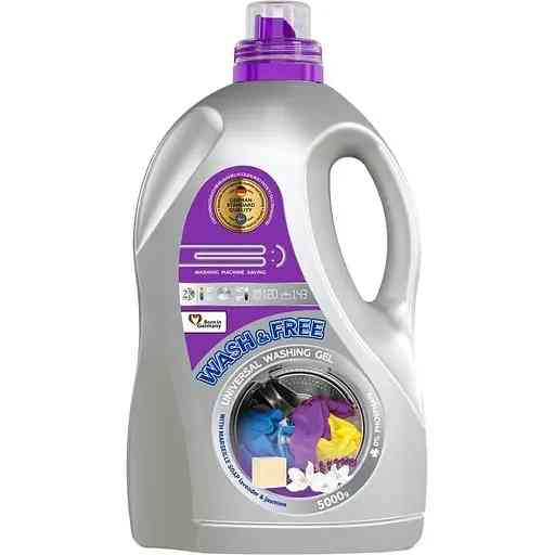 Гель для прання Wash&Free Жасмин та лаванда з марсельським милом 5 л. Гостомель