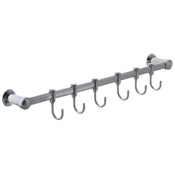 Планка с 6 крючками 41 см Haiba HB205-6 (HB0492) для удобного хранения Харьков