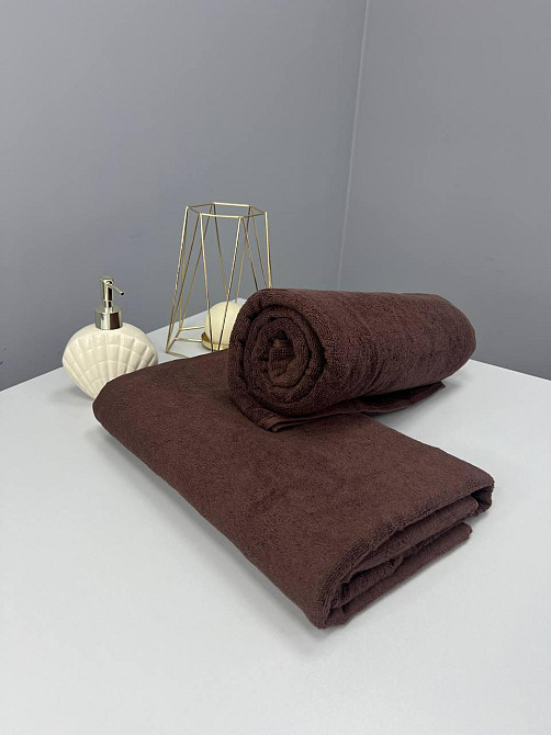 Рушник банний Ideal Textile махровий 100х150 см (56860335) Шоколадний Чернівці - фото 5