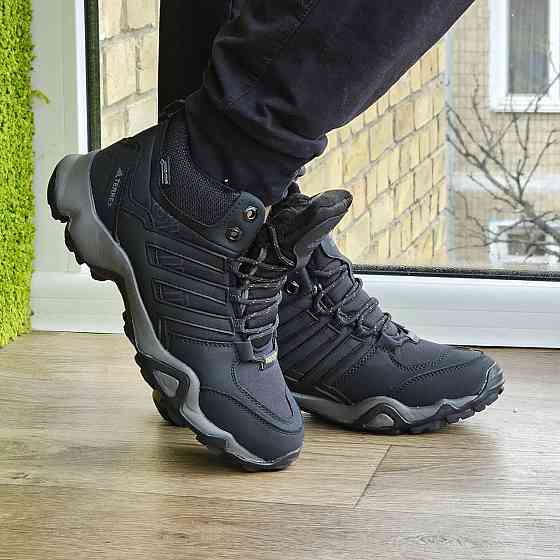 Зимові Кросівки Adidas Terrex Swift з Хутром Чорні Чоловічі Адідас Гортекс (розміри: 41,42,43,44,46) - 00-6 Дніпро