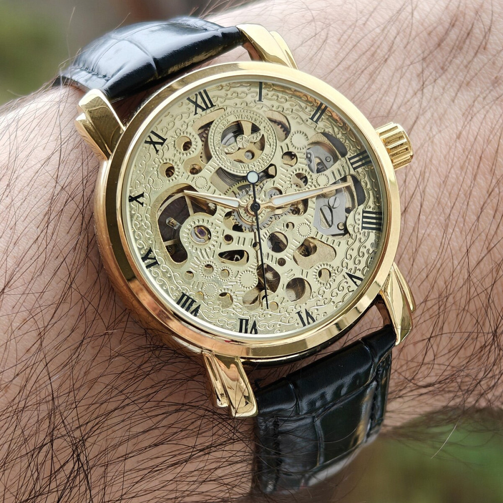 Годинник чоловічий механічний Winner BestSeller Leather Deluxe (2 ремінці) Вінниця - фото 13
