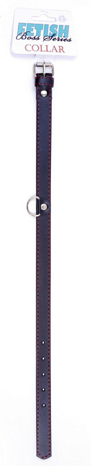 Нашийник зі штучної шкіри Fetish Boss Series - Collar Red Line, BS3300112 Sex Aura Київ - фото 4