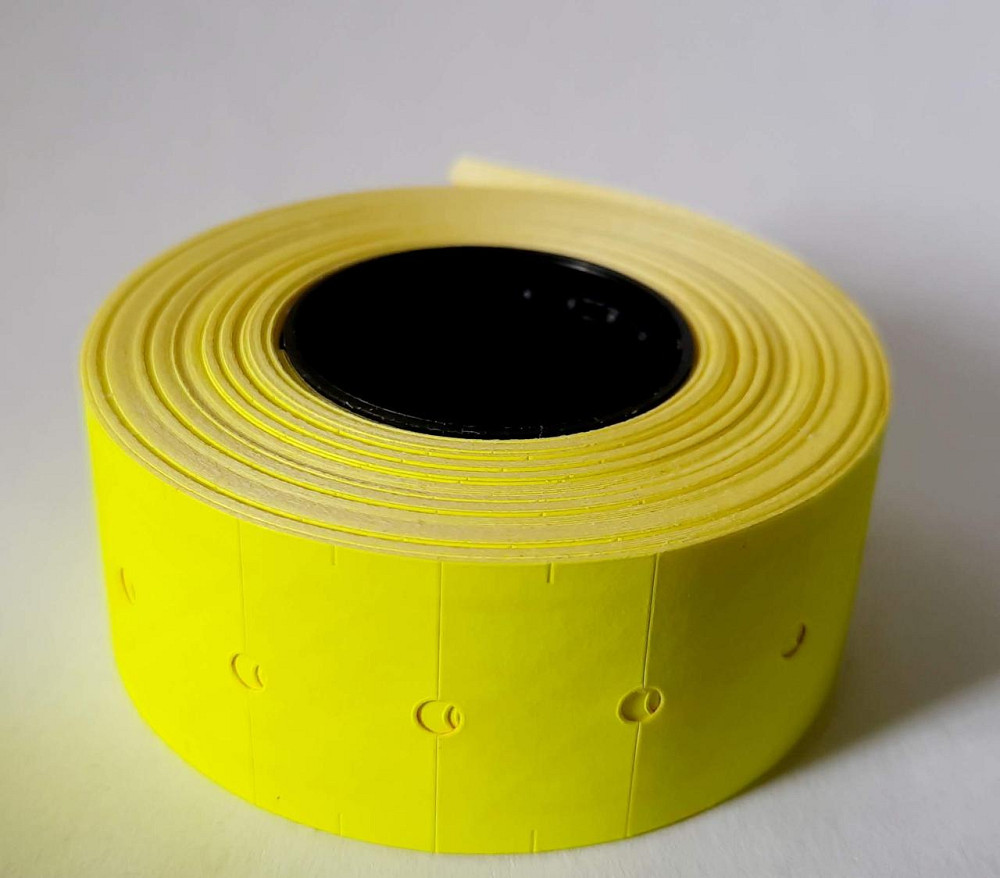 Этикетка (Ценники) под пистолет 21х12 мм желтая, 1000 шт Павлоград - изображение 1