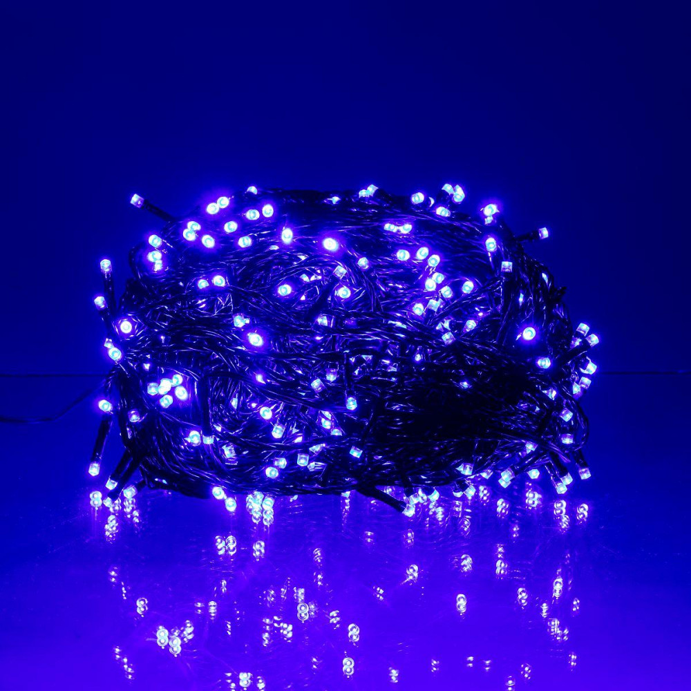 Гірлянда Різдвяна фея вулична 50 (м) 500 LED чорний провід Синій CF500L50MBBL Київ - фото 2