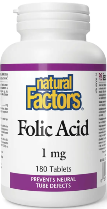 Фолієва кислота Natural Factors Folic Acid 1 mg 180 капс Київ - фото 3