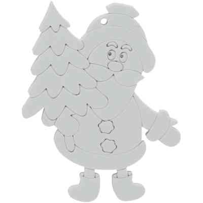 Елочная игрушка Chomik Комплект прикрас для розфарбовування 3шт 10см та фломас (5900779897120_1) Винница