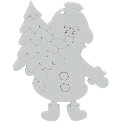 Ялинкова іграшка Chomik Комплект прикрас для розфарбовування 3шт 10см та фломас (5900779897120_1) Вінниця - фото 2