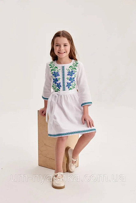 Дитяче плаття-вишиванка вишите плаття "Мальва" на зріст 98-146 Кривий Ріг - фото 1