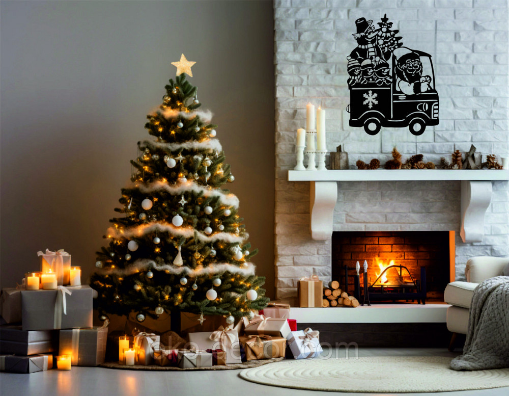 Декоративное настенное Панно «Новый год», Декор на стену 70*53 см, Чёрный Киев - изображение 5