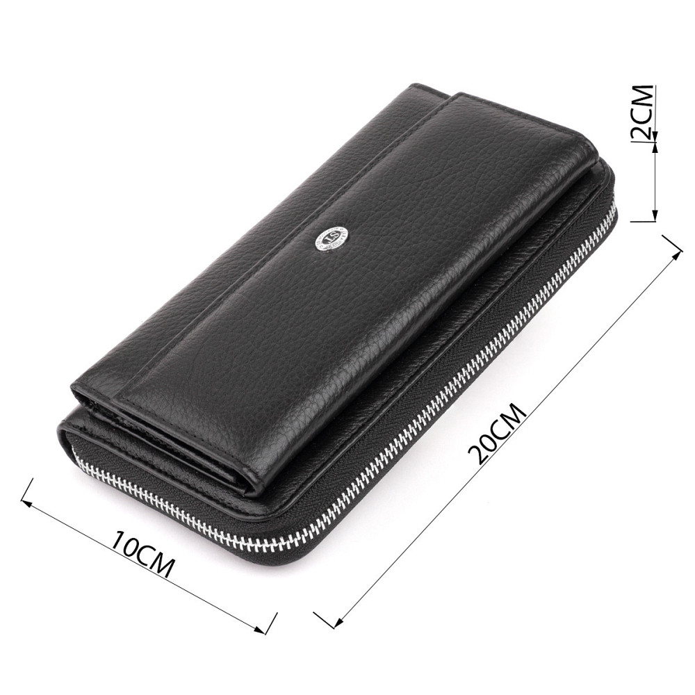 Гаманець шкіряний жіночий ST Leather 19292 Чорний Київ - фото 3