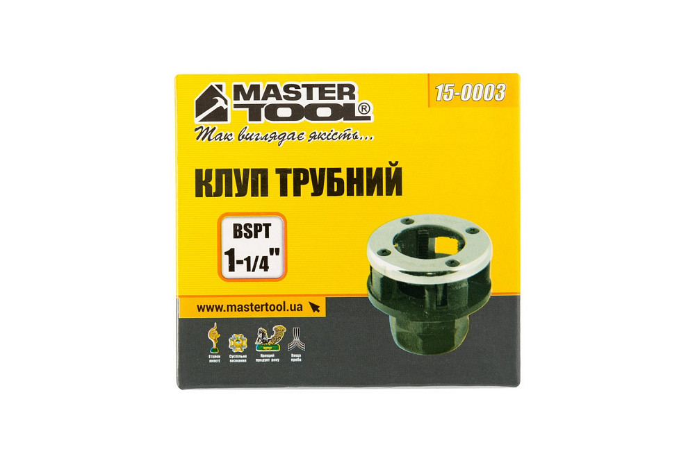MASTERTOOL Клуп трубний для нарізання різьби MASTERTOOL BSPT 1-1/4" 15-0003 Коломия - фото 2