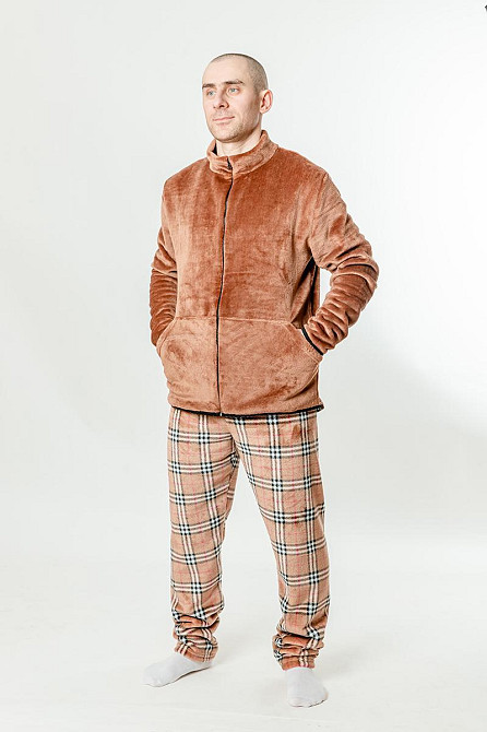 Комплект домашній чоловічий, коричневий, топ 56/58 Крохатушка одяг Київ - фото 1