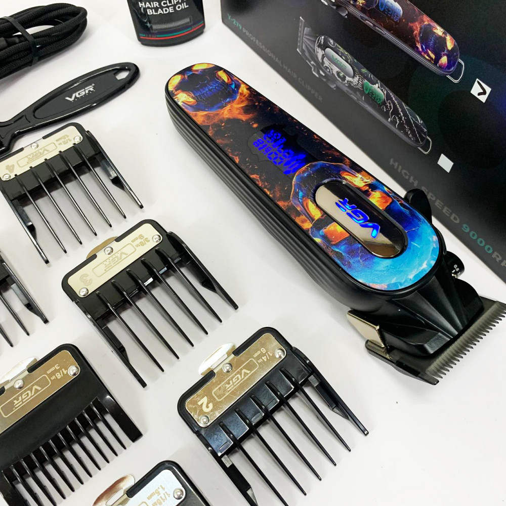Акумуляторна машинка-тример для стрижки волосся VGR, Професійна бритва-машинка для стрижки волосся OW-42 Львів - фото 13