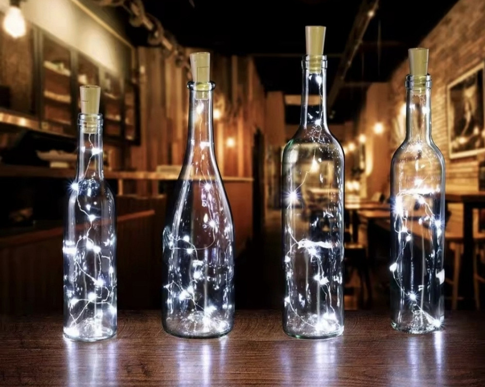 Гірлянда Роса 2 м 20 led на батарейках для пляшки ( Холодний білий) Сміла - фото 2