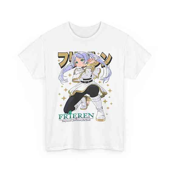 Футболка чоловіча з аніме принтом Ферн Старк Аніме Гіфтс оверсайз (S/M/L) Чорний AnimeJ0014 Дніпро